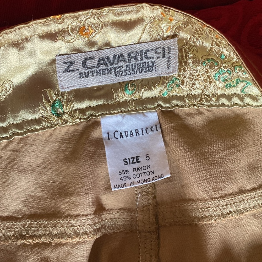 Z. Cavaricci Vintage Gold bootcut pants - Picture 3 of 9